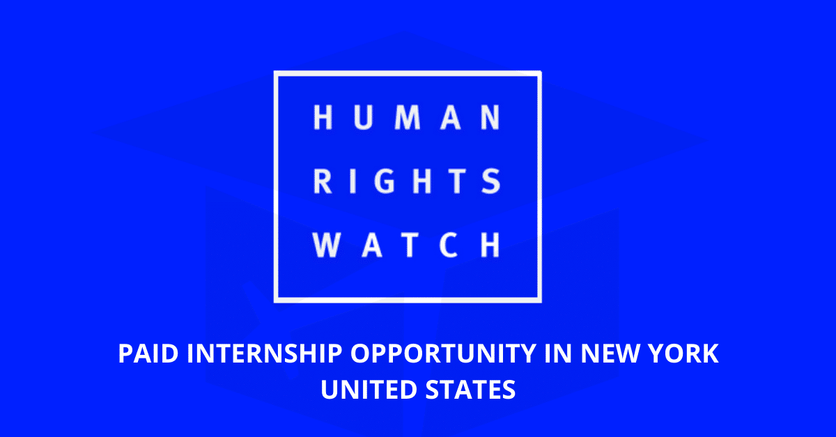 Human Rights Watch International Justice Program Internship